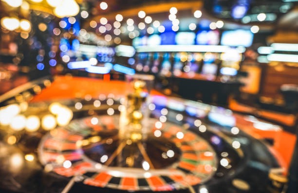 Live blackjack table with dealer and players